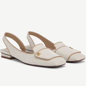 Franco Sarto Teagan Slingback Natural Beige Canvas